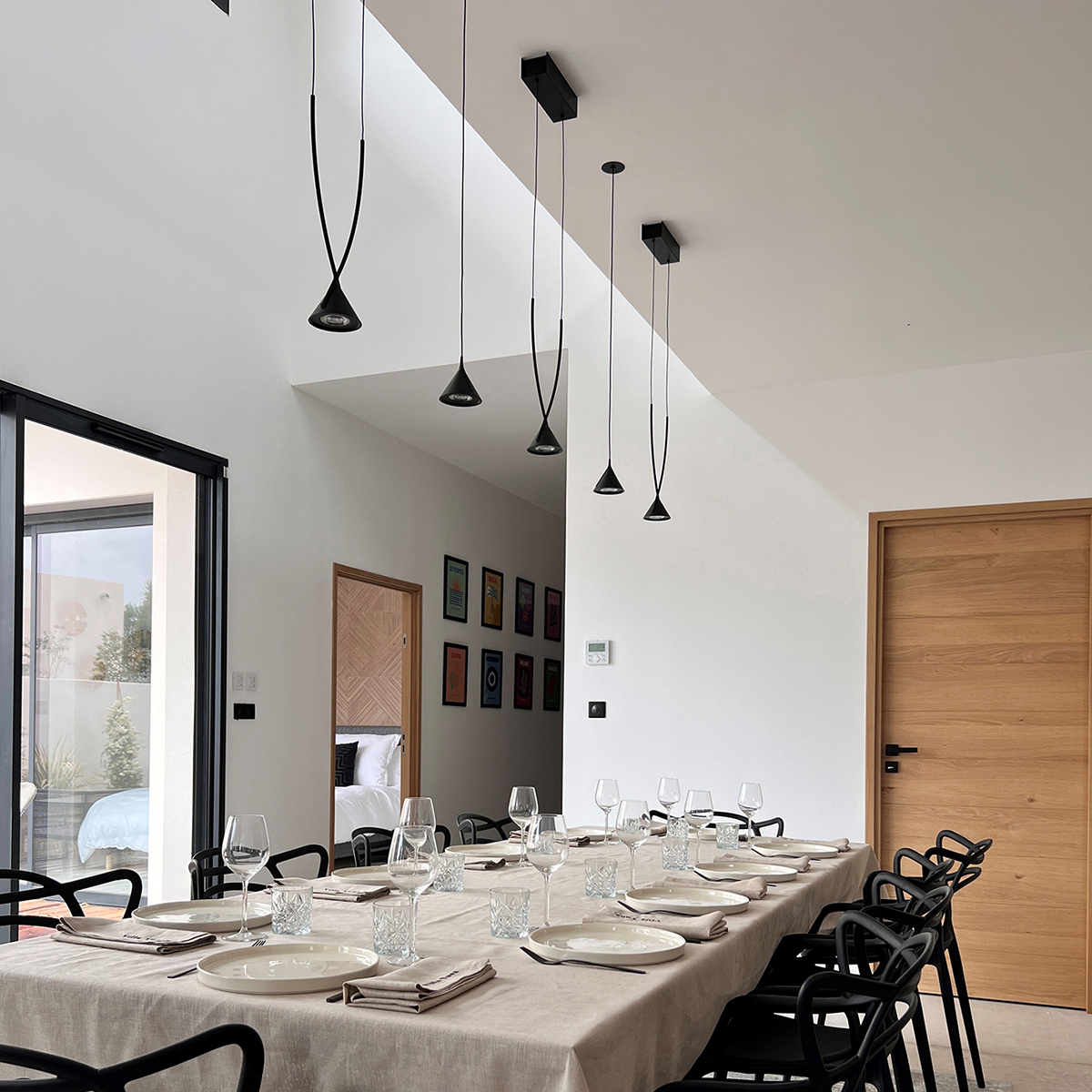 Minimalist Black Adjustable Suspension Lighting Collection 2 Minimalist Black Adjustable Suspension Lighting Collection - Image 2