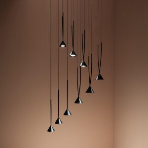 Minimalist Black Adjustable Suspension Lighting Collection