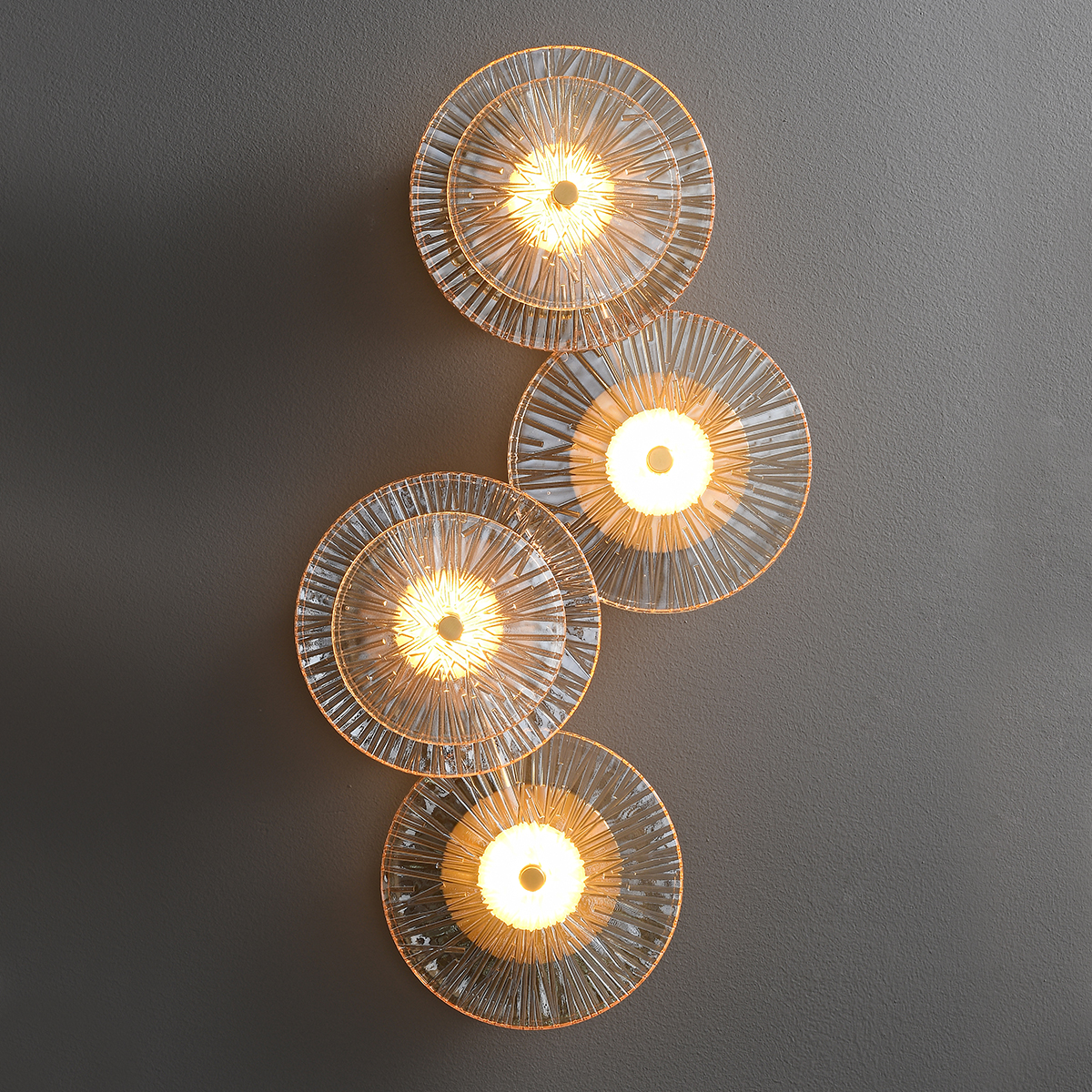 Modern Copper & Glass Wall Sconce 5 Modern Copper & Glass Wall Sconce - Image 5