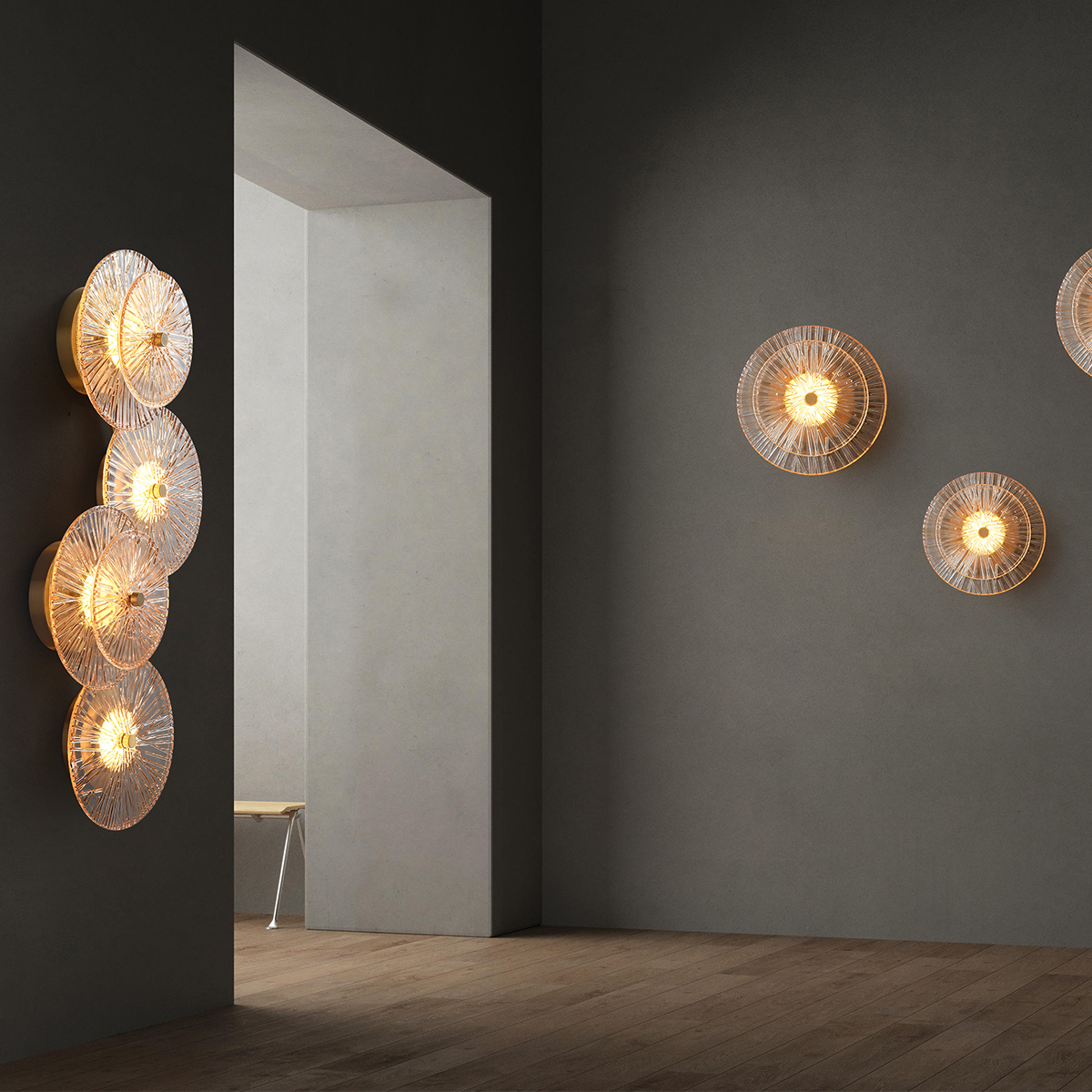 Modern Copper & Glass Wall Sconce 4 Modern Copper & Glass Wall Sconce - Image 4