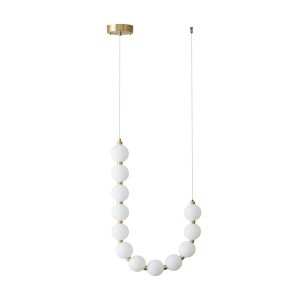 Modern U-shaped gold and white PE pendant light for living room and bedroom