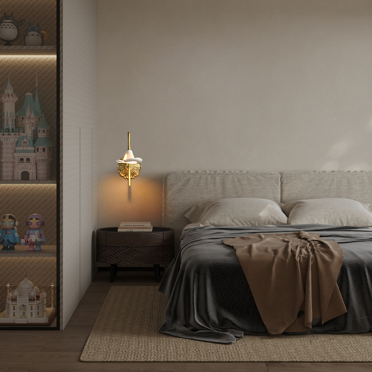 Elegant White Flower Wall Sconce 7 Elegant White Flower Wall Sconce - Image 7