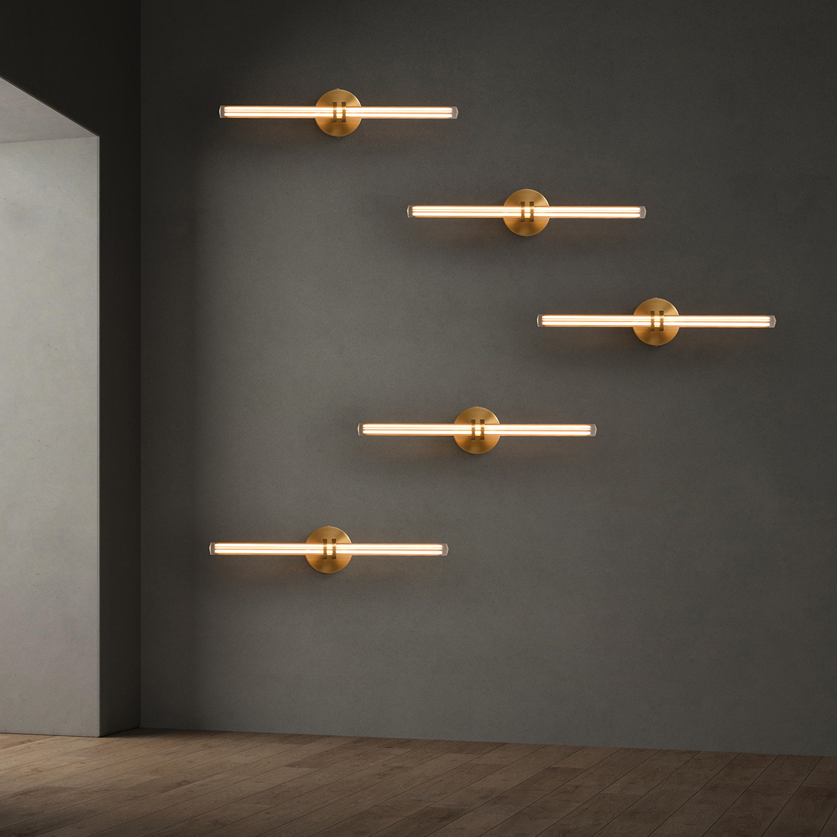 Modern Copper and Glass LED Wall Light 7 Modern Copper and Glass LED Wall Light - Image 7