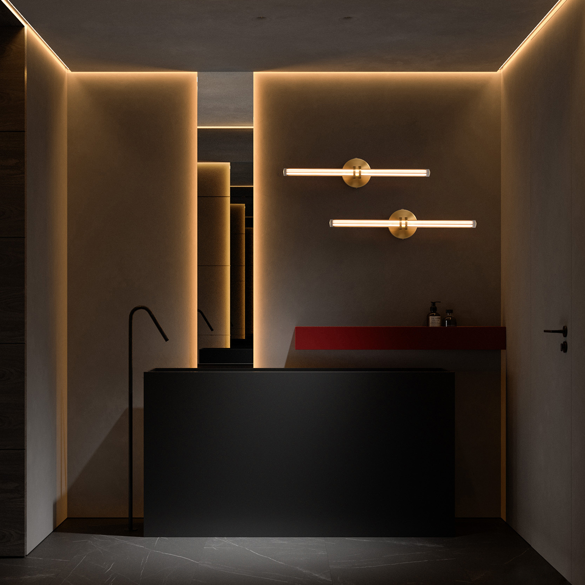 Modern Copper and Glass LED Wall Light 8 Modern Copper and Glass LED Wall Light - Image 8