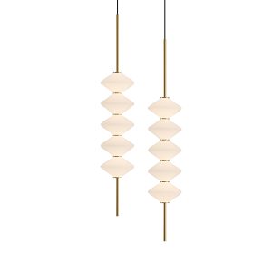 Modern Minimalist Linear Diamond Pendant Light