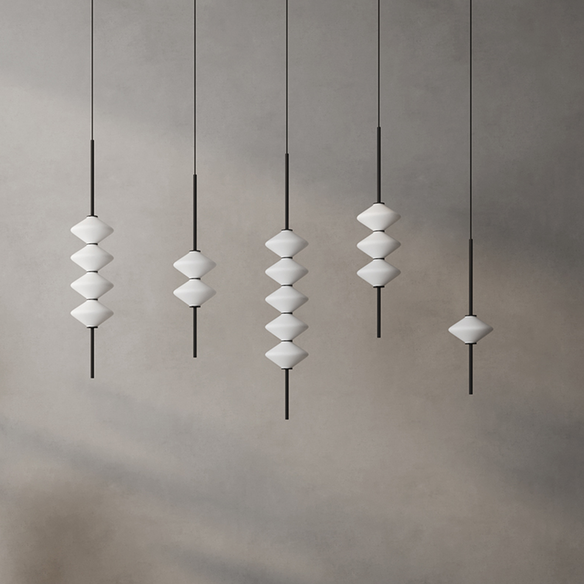 Modern Minimalist Linear Diamond Pendant Light 2 Modern Minimalist Linear Diamond Pendant Light - Image 2