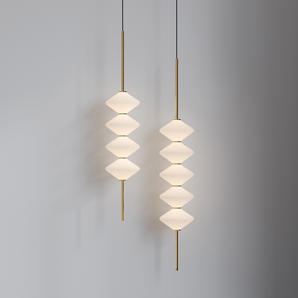 Modern Minimalist Linear Diamond Pendant Light 3 Modern Minimalist Linear Diamond Pendant Light - Image 3