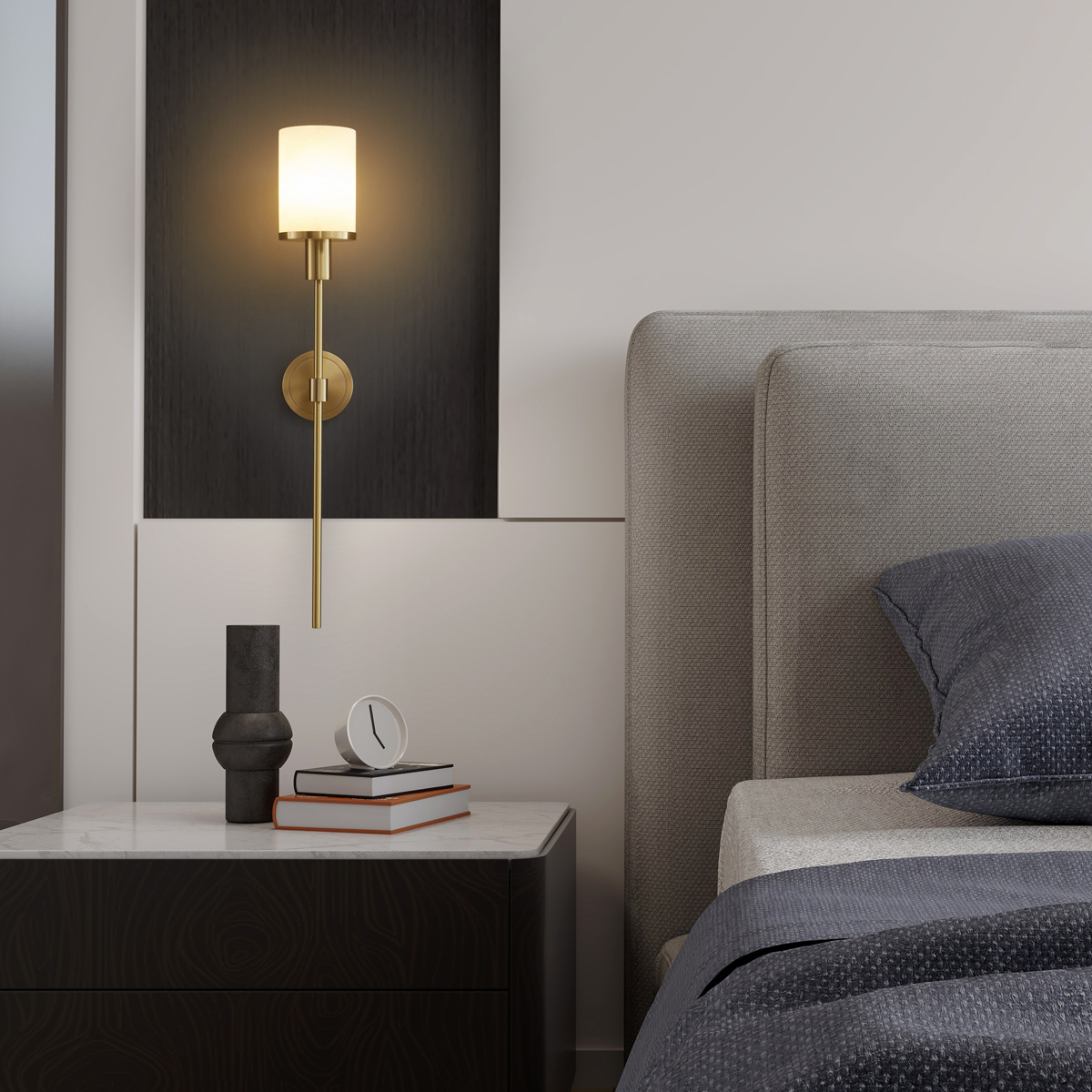 Contemporary Cylindrical Glass Wall Lamp 7 Contemporary Cylindrical Glass Wall Lamp - Image 7