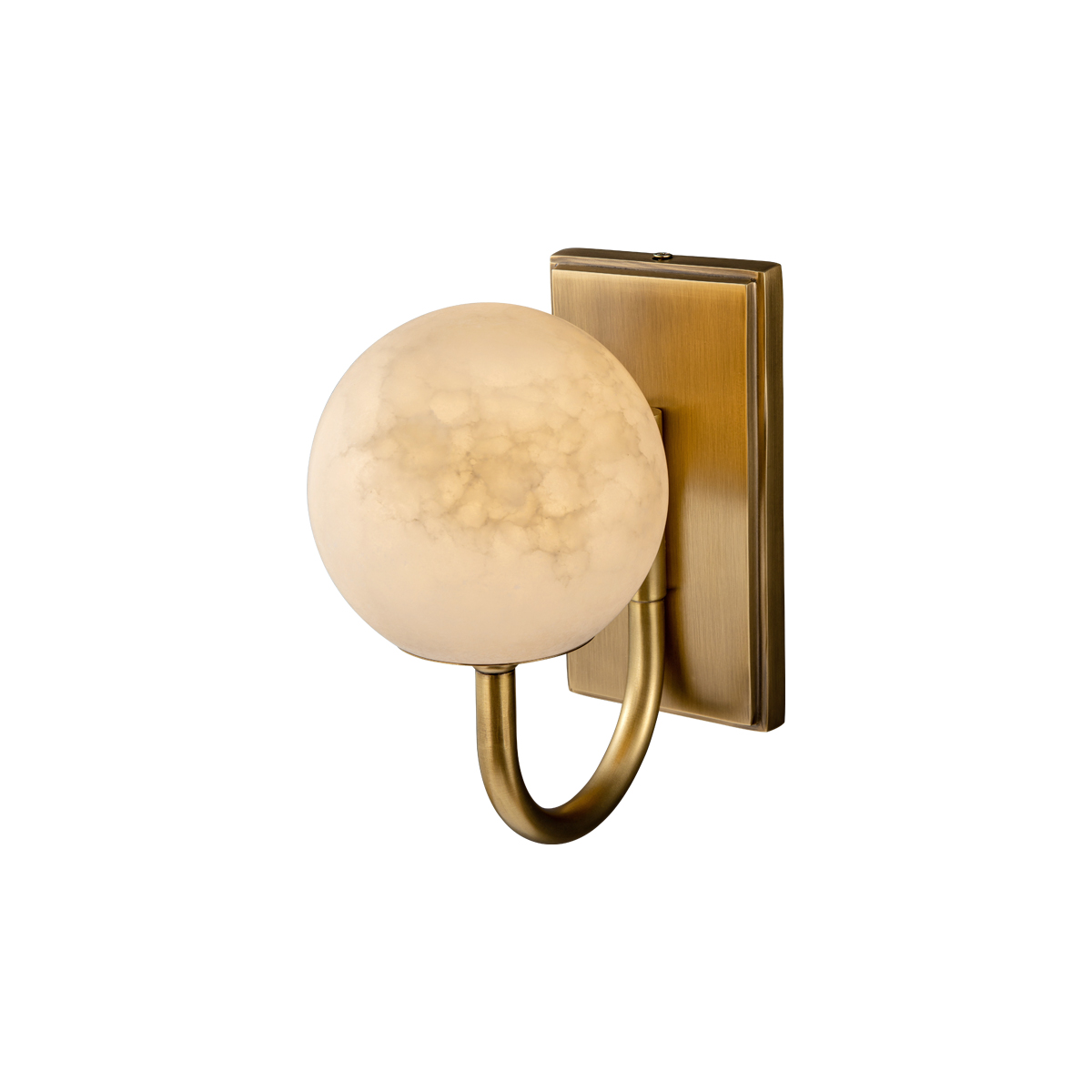 Warm Glow Alabaster Wall Light - Vintage Brass Sconce for Bedroom, Living Room 4 Warm Glow Alabaster Wall Light - Vintage Brass Sconce for Bedroom, Living Room - Image 4