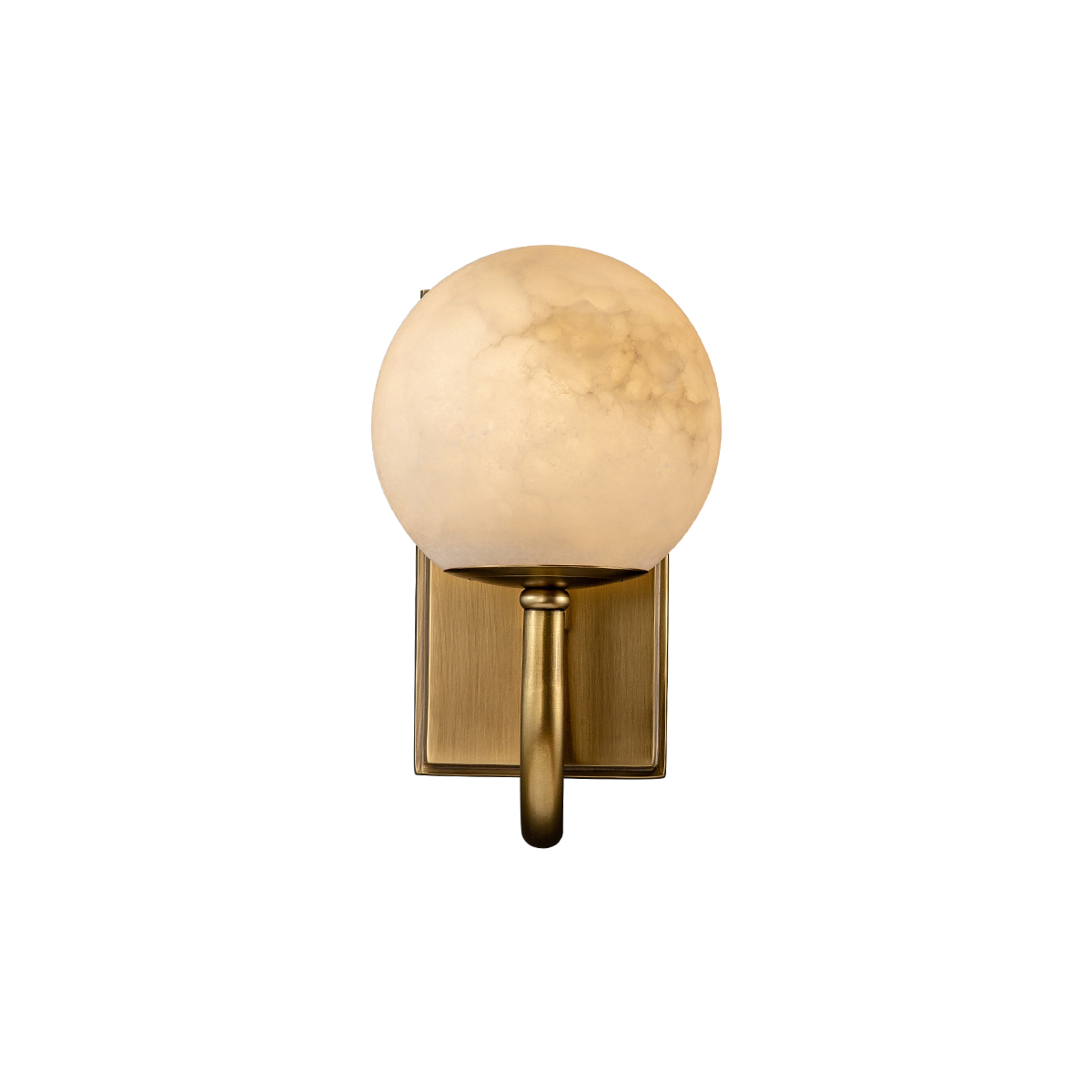 Warm Glow Alabaster Wall Light - Vintage Brass Sconce for Bedroom, Living Room 3 Warm Glow Alabaster Wall Light - Vintage Brass Sconce for Bedroom, Living Room - Image 3