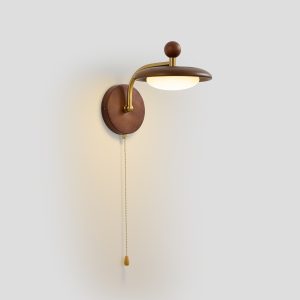 Ambient Wall Lamp: Wood, Soft Gold, and a Gentle Light