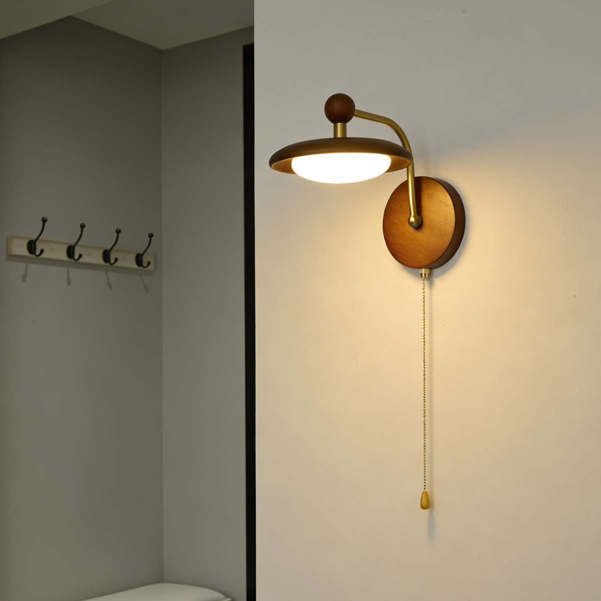 Ambient Wall Lamp: Wood, Soft Gold, and a Gentle Light 10 Ambient Wall Lamp: Wood, Soft Gold, and a Gentle Light - Image 10