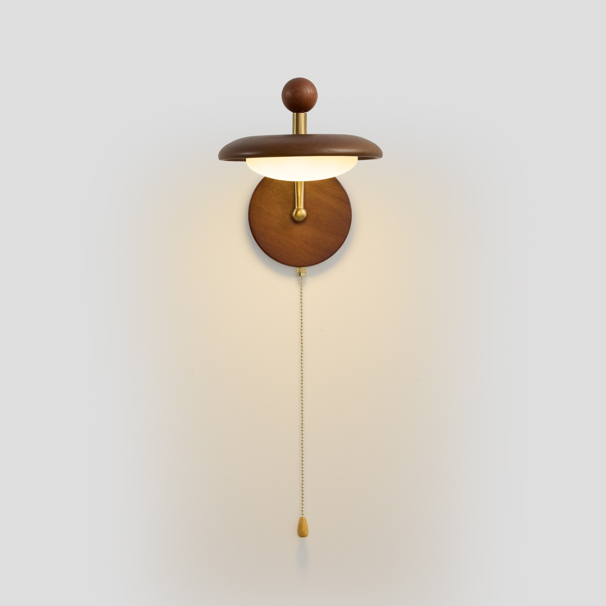 Ambient Wall Lamp: Wood, Soft Gold, and a Gentle Light 2 Ambient Wall Lamp: Wood, Soft Gold, and a Gentle Light - Image 2