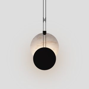 Elevate Your Ambiance: Softly Glowing Marble-Effect Pendants