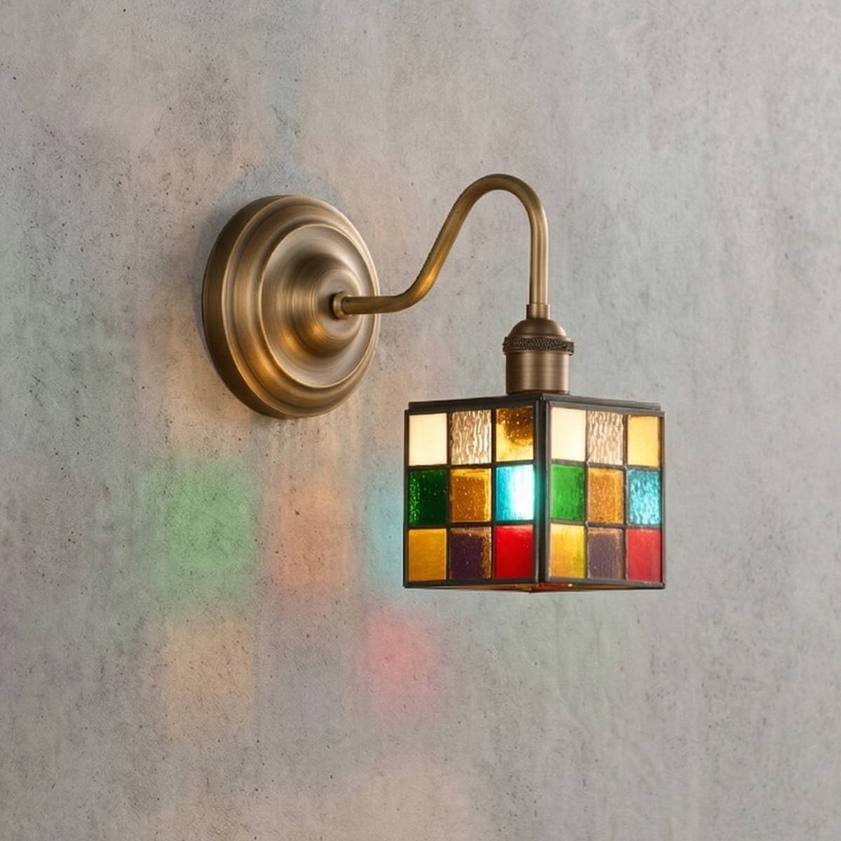 Colorful Geometric Glass Shade for Cozy & Artistic Interior 6 Colorful Geometric Glass Shade for Cozy & Artistic Interior - Image 6