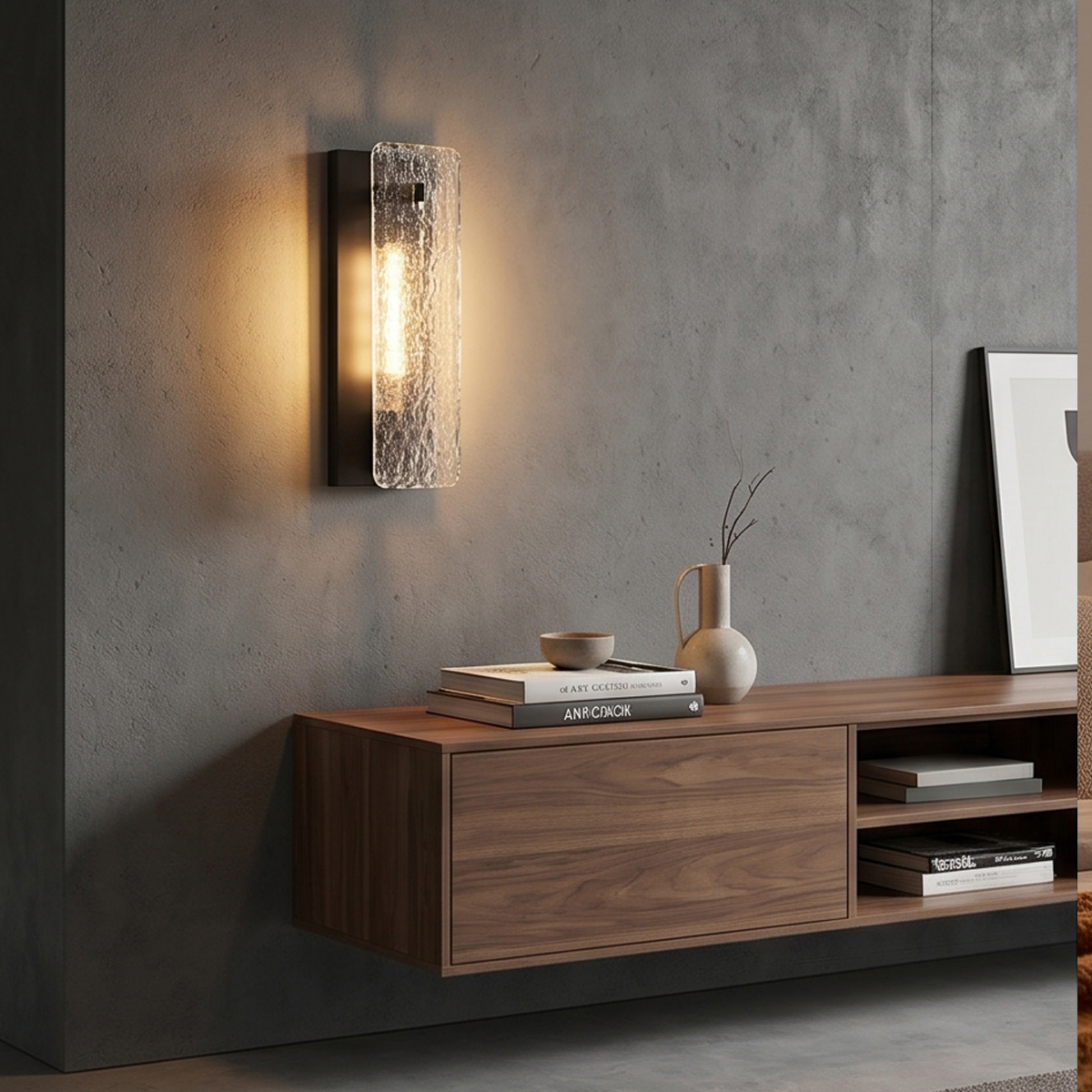 Modern Wall Sconce Lighting 2 Sleek wall sconce fixture illuminating a contemporary living room decor.