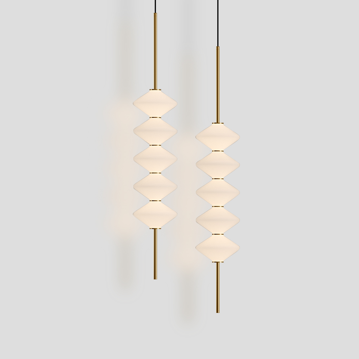 Modern Linear LED Chandelier 1 Contemporary minimalist LED chandelier integrated into open-concept home design