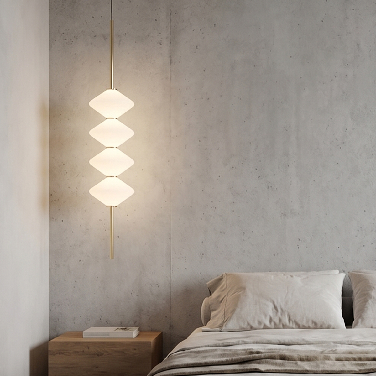 Modern Linear LED Chandelier 4 Geometric integrated LED chandelier lighting for modern kitchen island