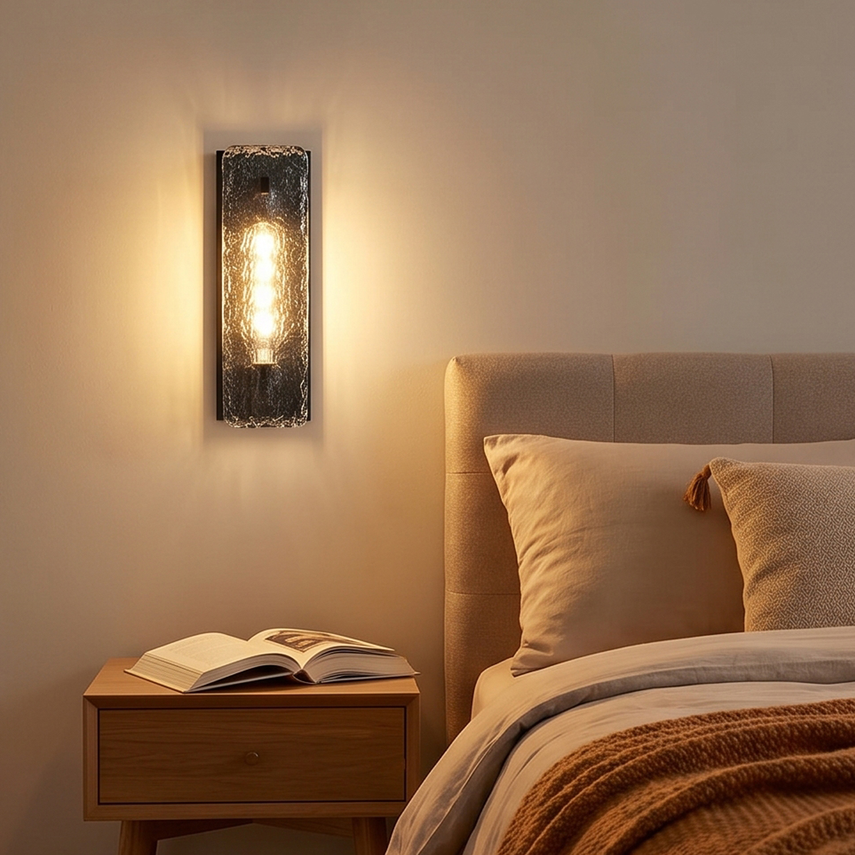 Modern Wall Sconce Lighting 4 Front view of the industrial single light wall lantern showing premium finish.
