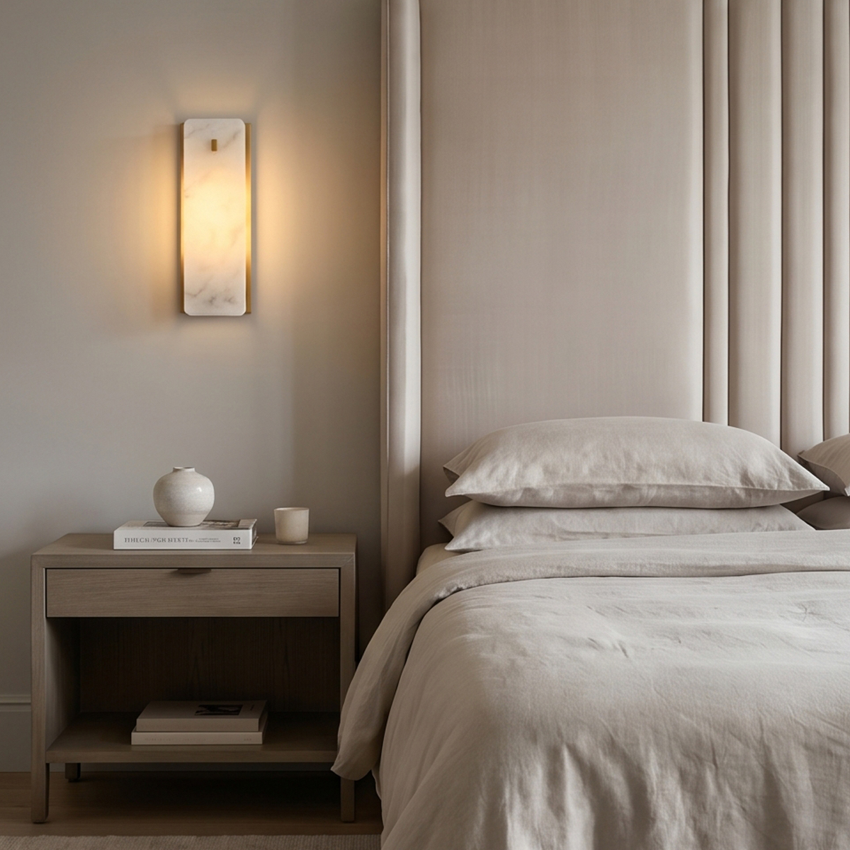 Modern Wall Sconce Lighting 6 Rustic vanity wall lighting fixture installed above a modern bathroom mirror.